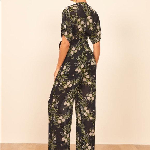 NWT Reformation Lemongrass jumpsuit in Anastasia 2 - Picture 2 of 7